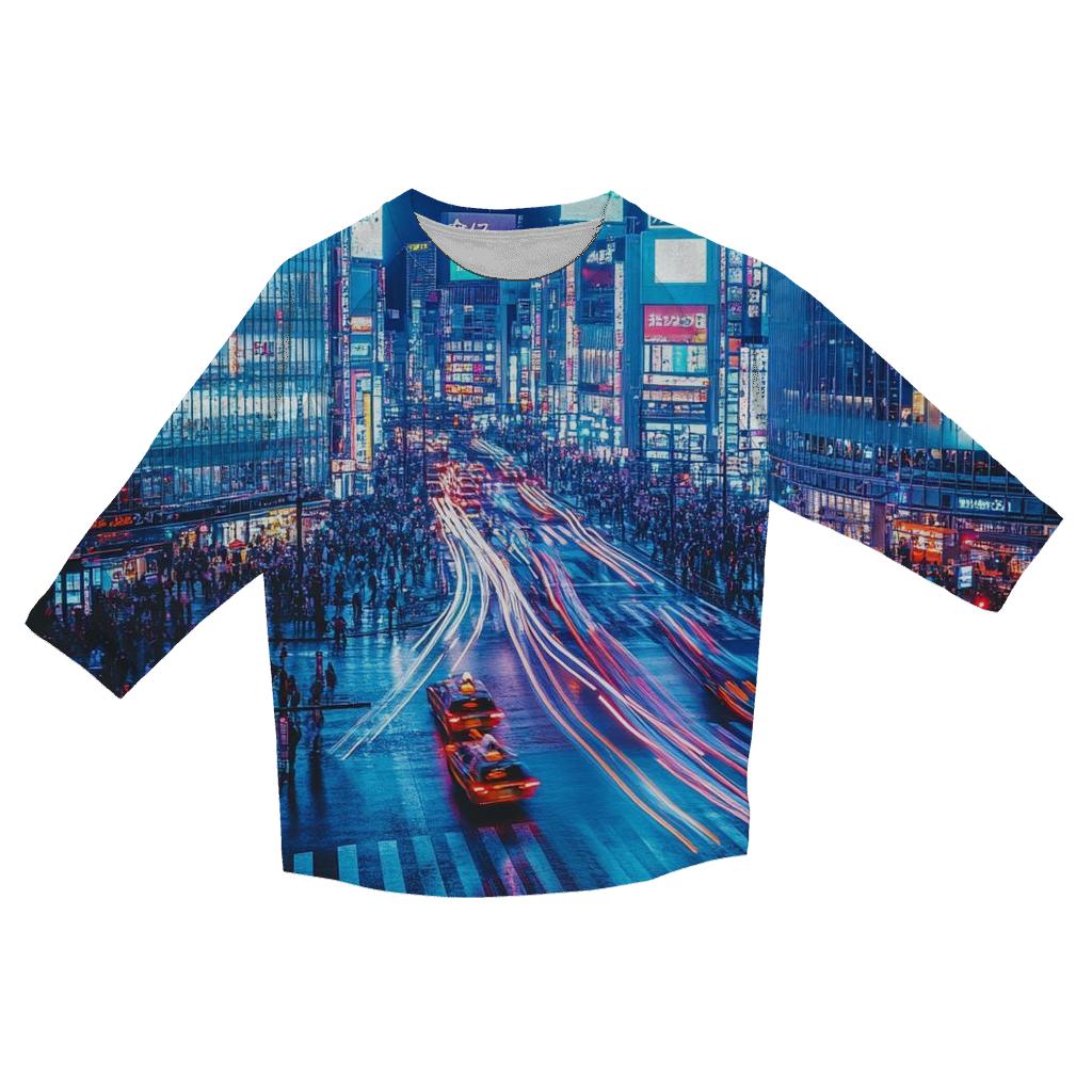 Shibuya Crossing - Tokyo personalized 3/4 sleeve tees