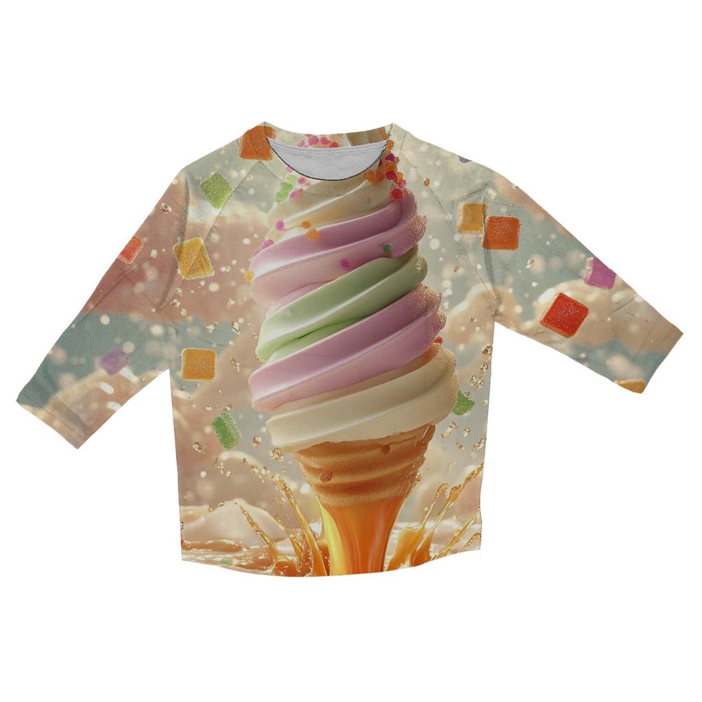 Soft Serve Meteor Bloom trendy 3/4 sleeve tops