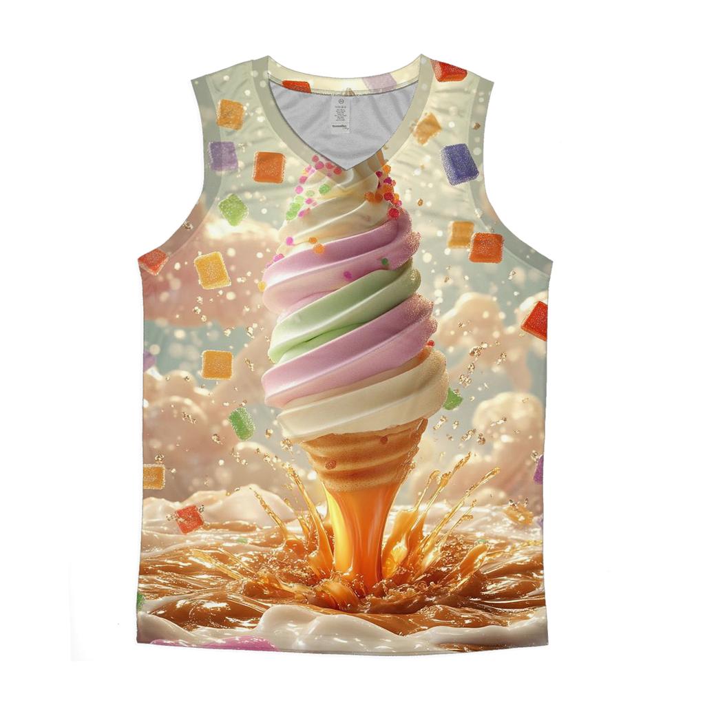 Soft Serve Meteor Bloom graphic print tank tops