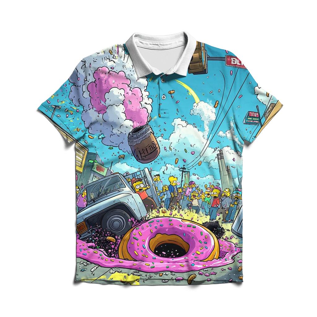 Springfield Sinkhole Street Carnival stylish collar polo tees
