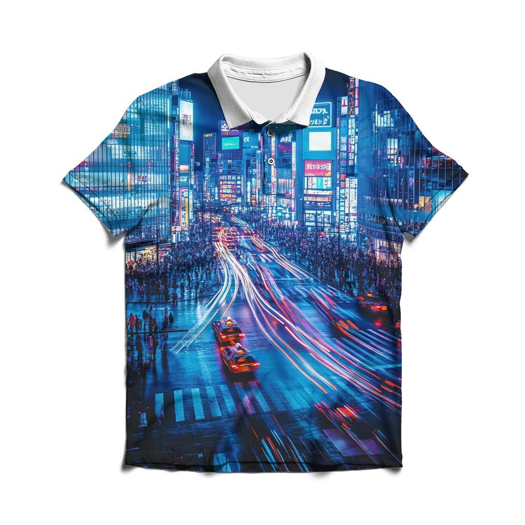 Shibuya Crossing - Tokyo branded logo polo shirts