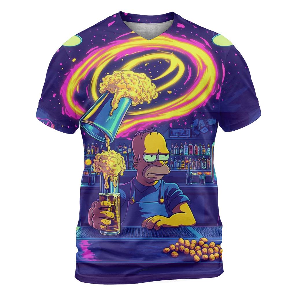 Moes Neon Time Loop Pour designer pattern shirts