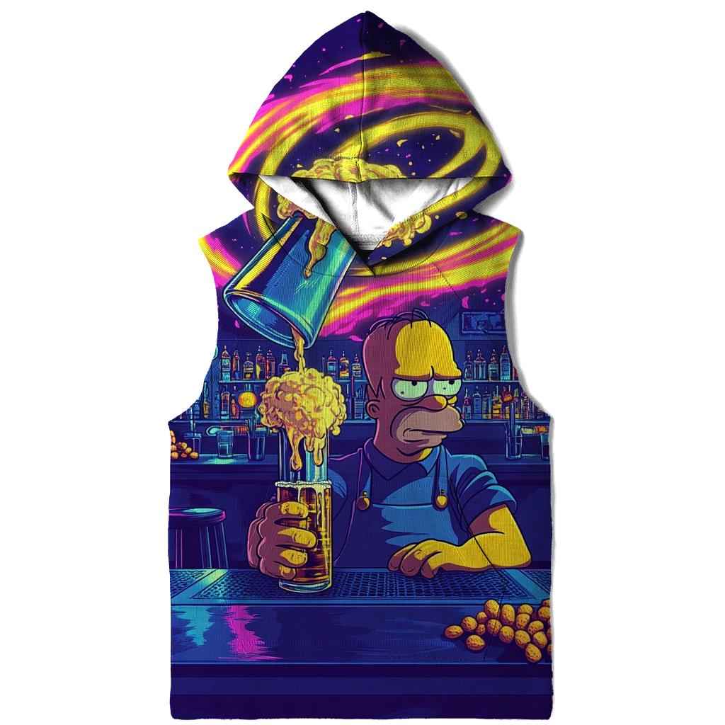 Moes Neon Time Loop Pour printed hoodies