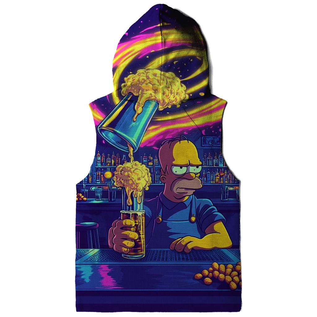 Moes Neon Time Loop Pour printed hoodies