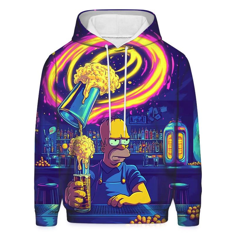 Moes Neon Time Loop Pour premium hoodies