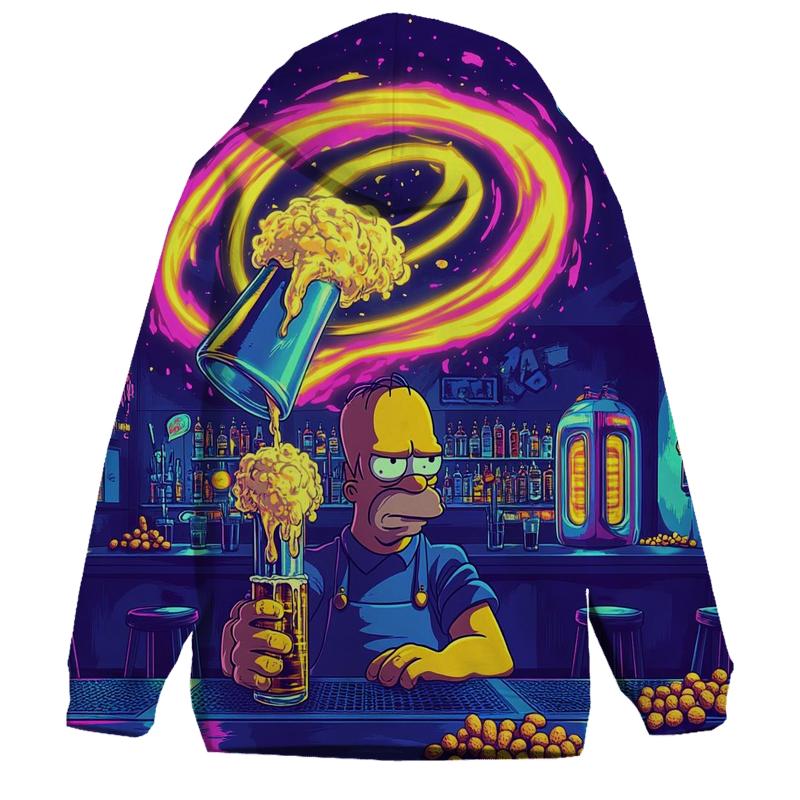 Moes Neon Time Loop Pour premium hoodies