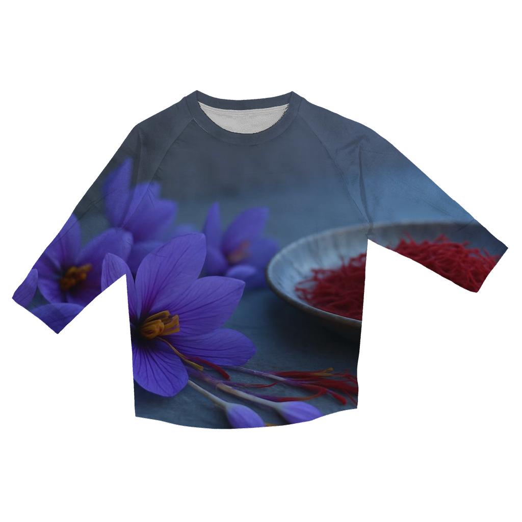 Saffron Crocus Threads On A Copper Tray custom 3/4 sleeve shirts