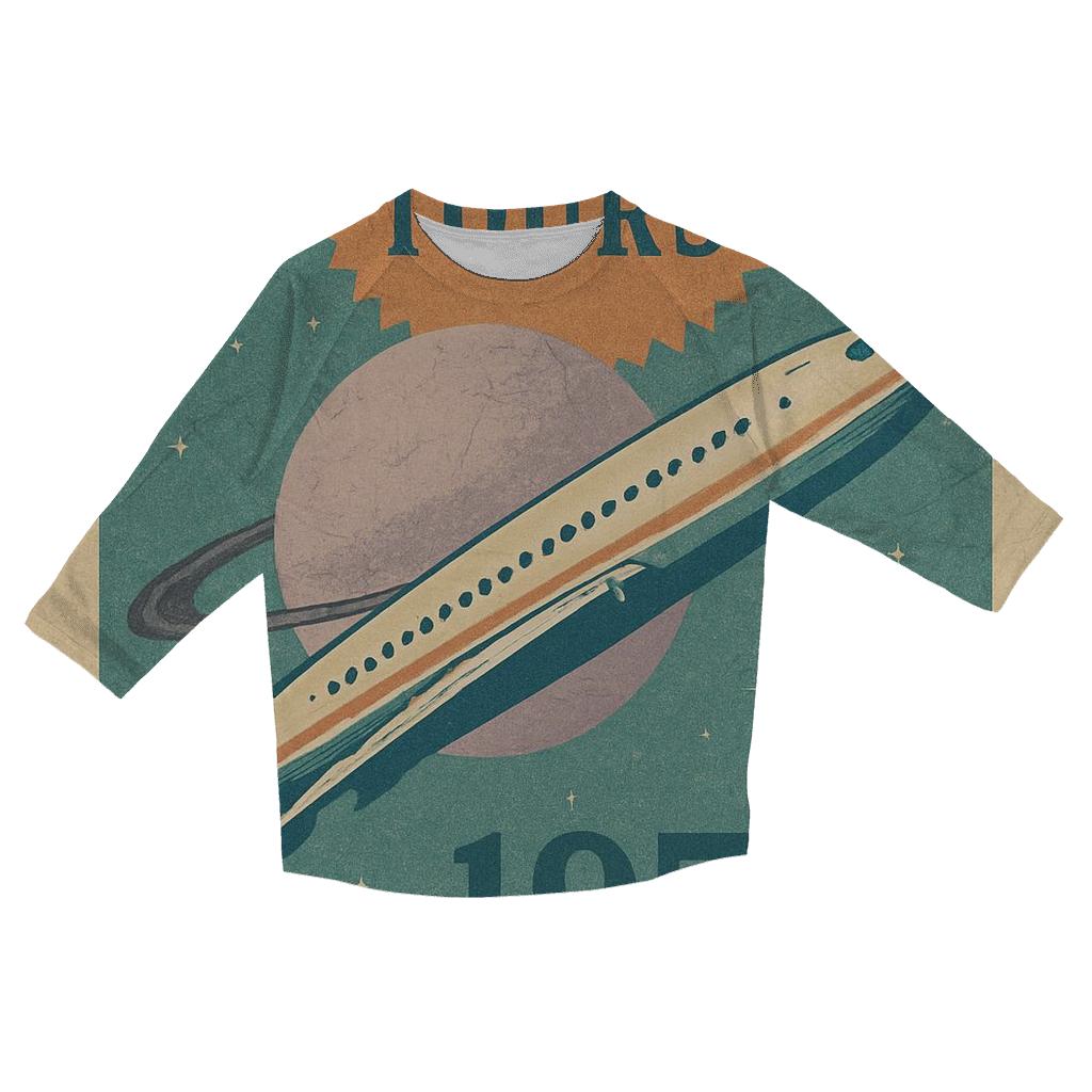 Faded Space Tourism Travel Poster cotton quarter sleeve shirts