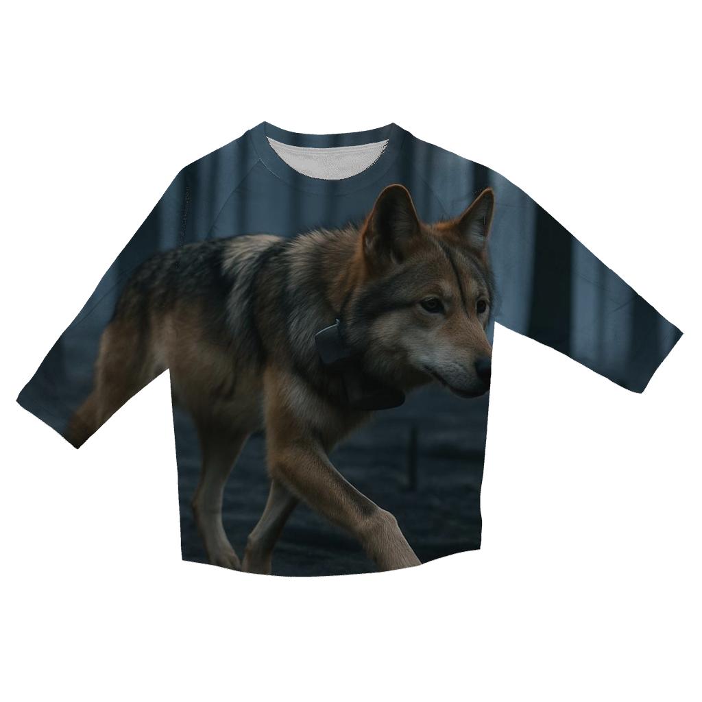 Mexican Wolf Through The Burn Scar casual three quarter sleeve shirts
