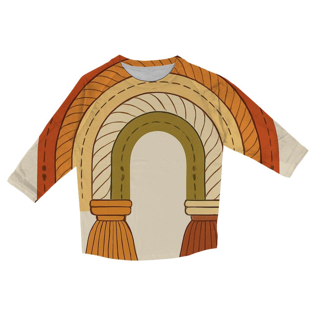 Bohemian Macrame Rainbow Arch custom 3/4 sleeve shirts