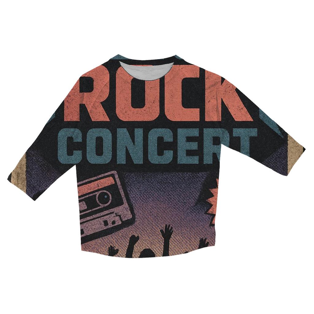 Distressed Meteor Night Concert Handbill cotton quarter sleeve shirts