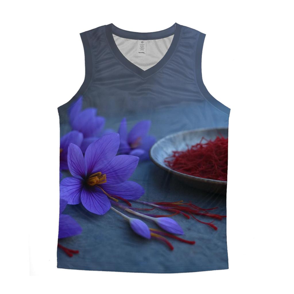 Saffron Crocus Threads On A Copper Tray personalized athletic tanks