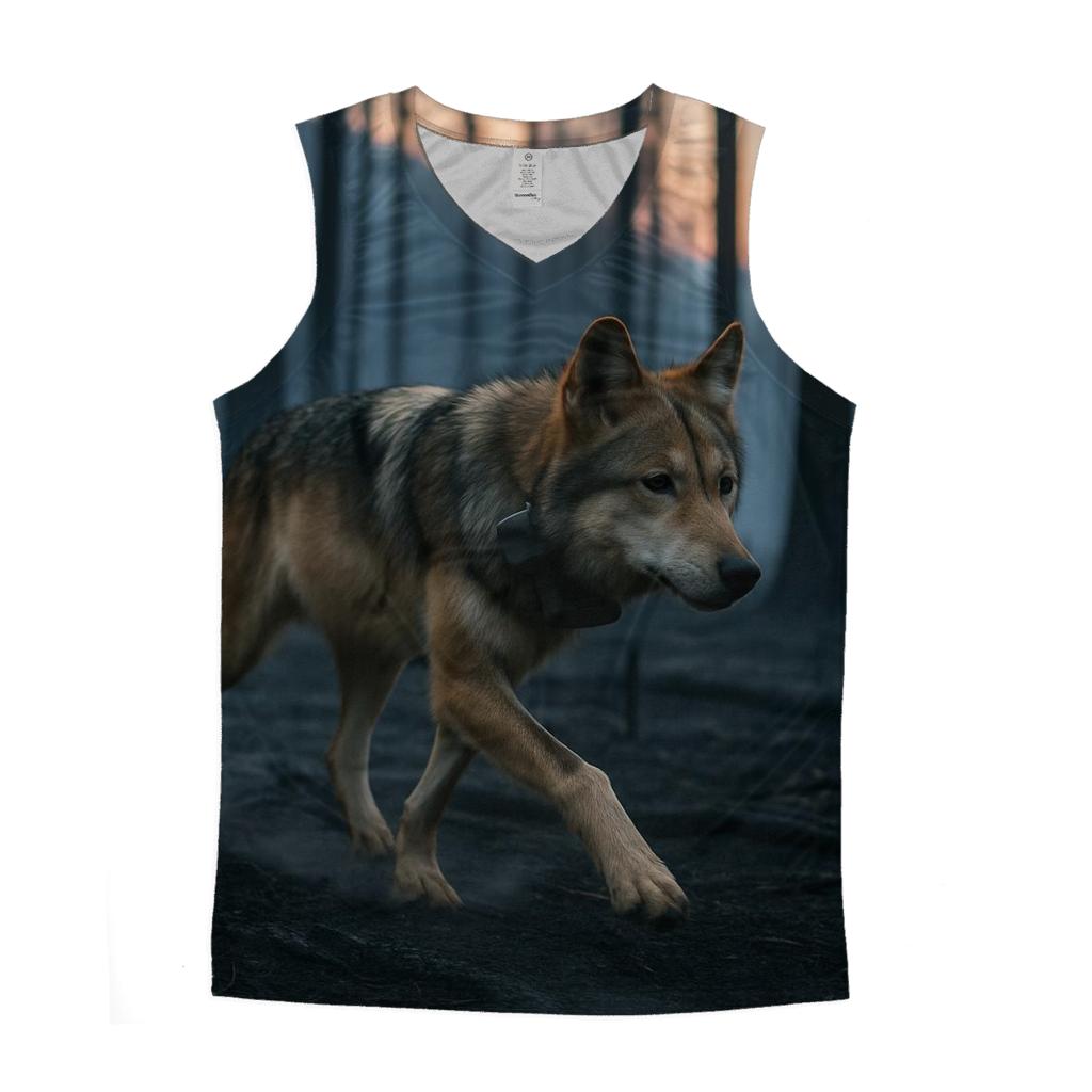 Mexican Wolf Through The Burn Scar sports performance tank tops