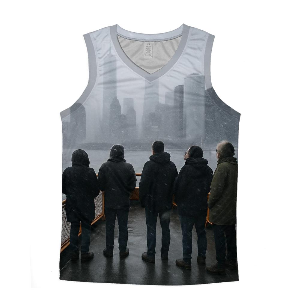 Snow Squall Arrival At Whitehall Terminal designer workout tanks