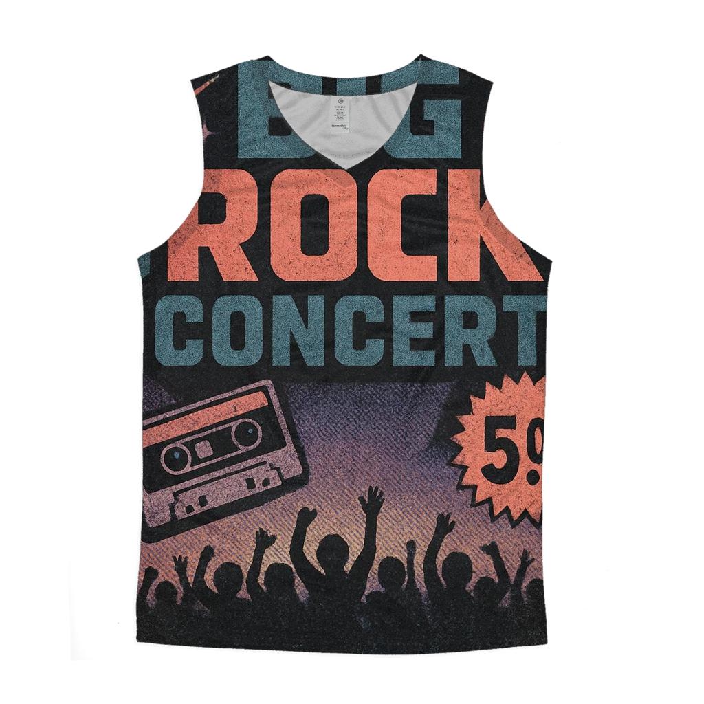 Distressed Meteor Night Concert Handbill custom tank tops