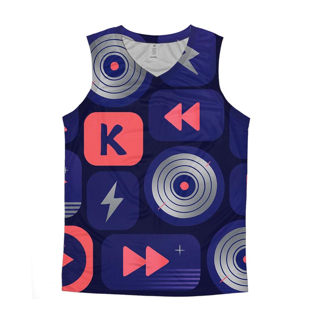 Laser Disc Orbit Badges casual summer tank tops