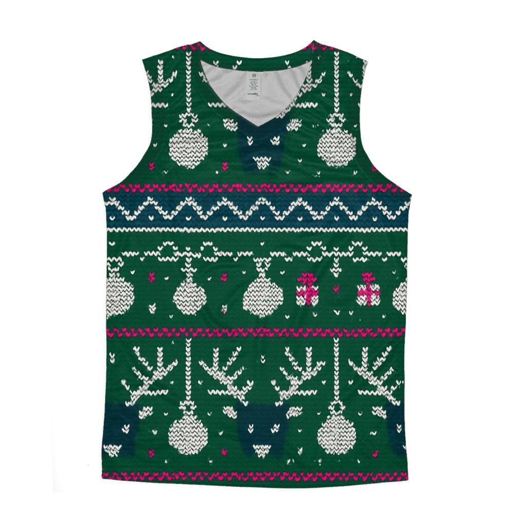 Reindeer Ornament Circuit Rows Design stylish racerback tanks