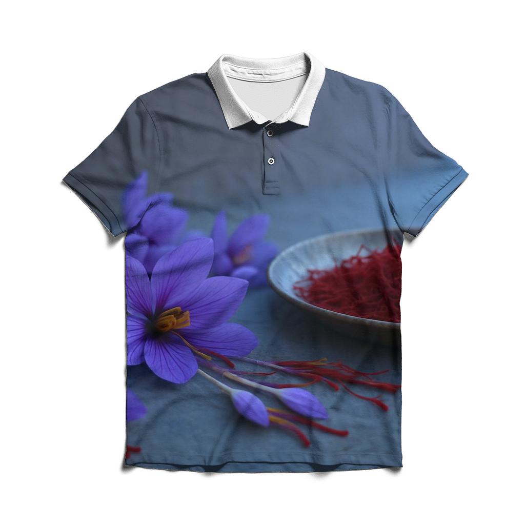 Saffron Crocus Threads On A Copper Tray stylish collar polo tees