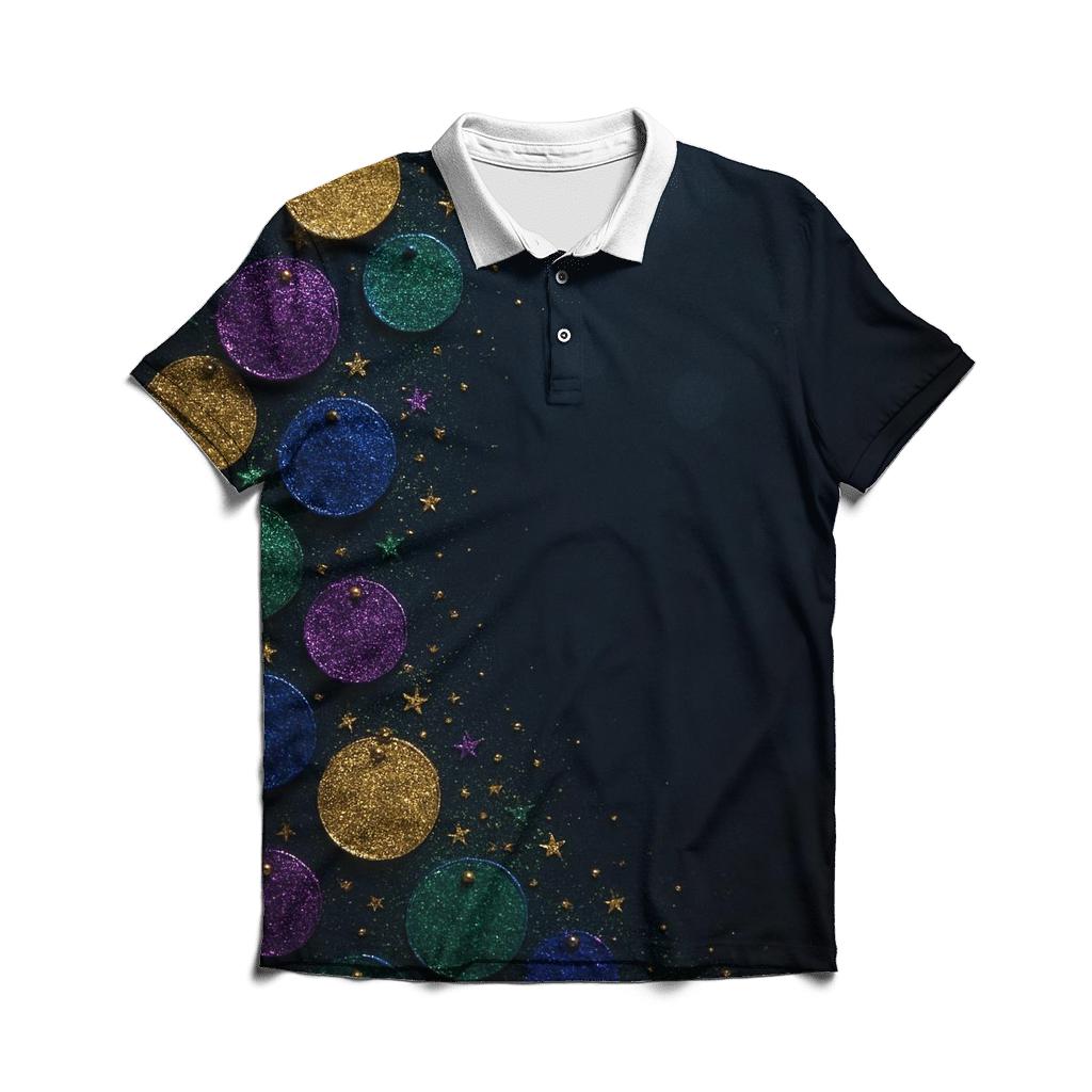 Celestial Sequin Cascade personalized polo shirts