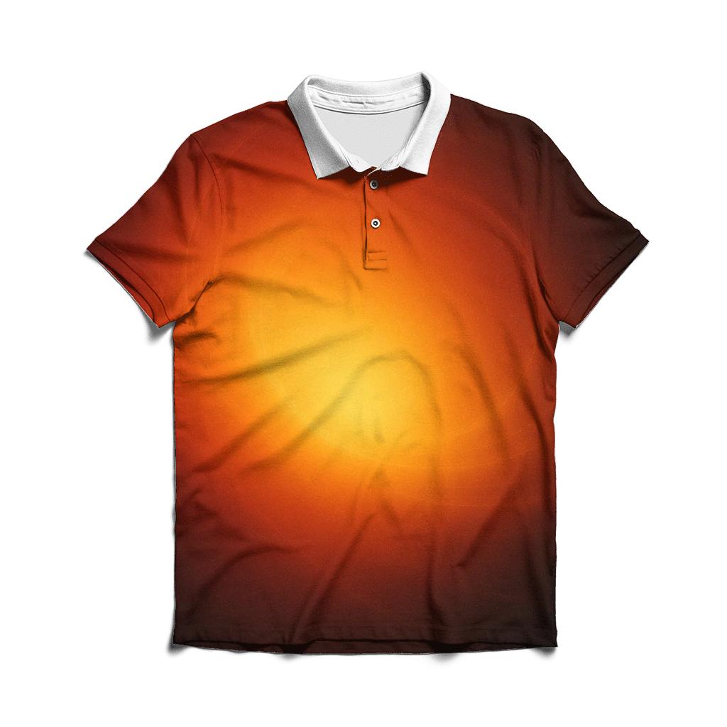 Solar Flare Satin Gradient personalized polo shirts