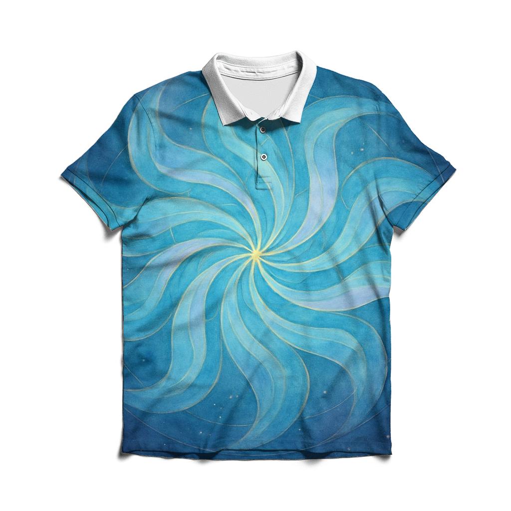 Aurora Breath Mandala custom polo shirts