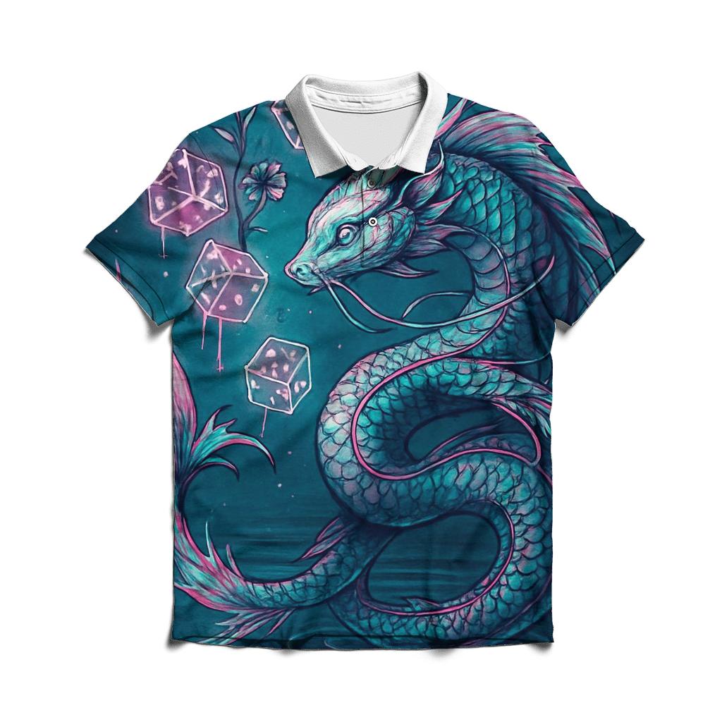 Dice Bloom Oracle embroidered polo tops