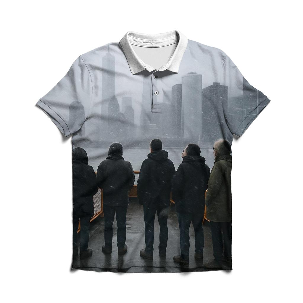 Snow Squall Arrival At Whitehall Terminal personalized polo shirts