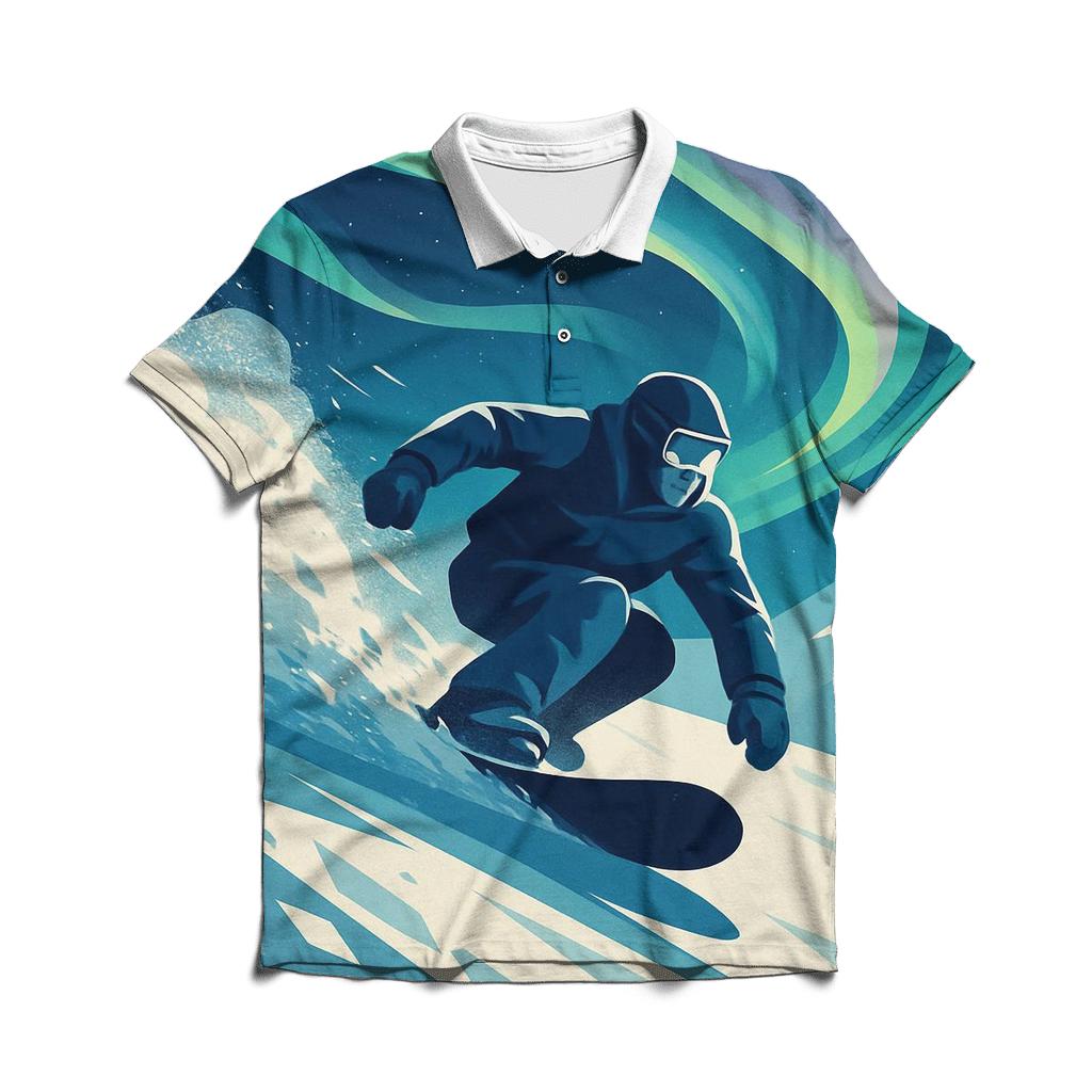 Aurora Snowboard Carve personalized polo shirts
