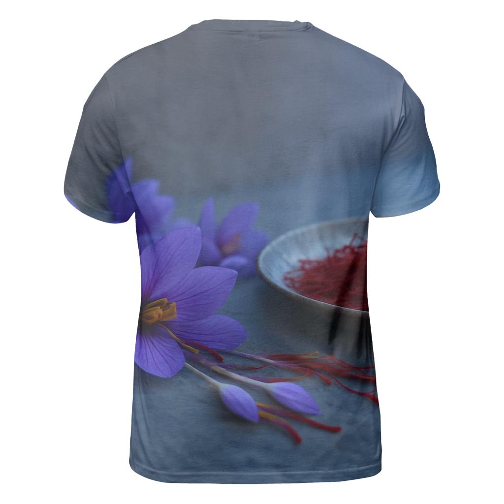 Saffron Crocus Threads On A Copper Tray designer pattern shirts