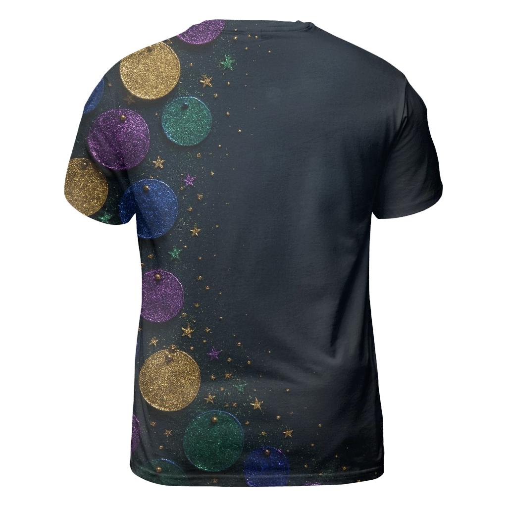 Celestial Sequin Cascade creative print fashion shirts
