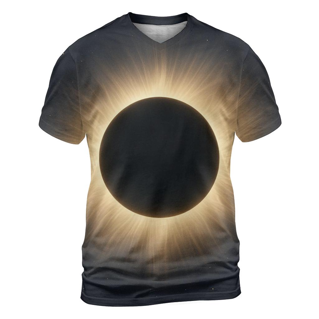 Eclipse Corona Petal Plumes statement graphic shirts