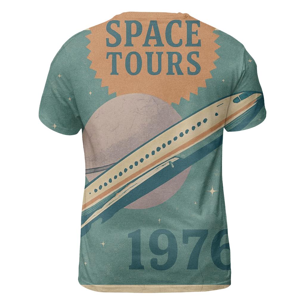 Faded Space Tourism Travel Poster creative print fashion shirts