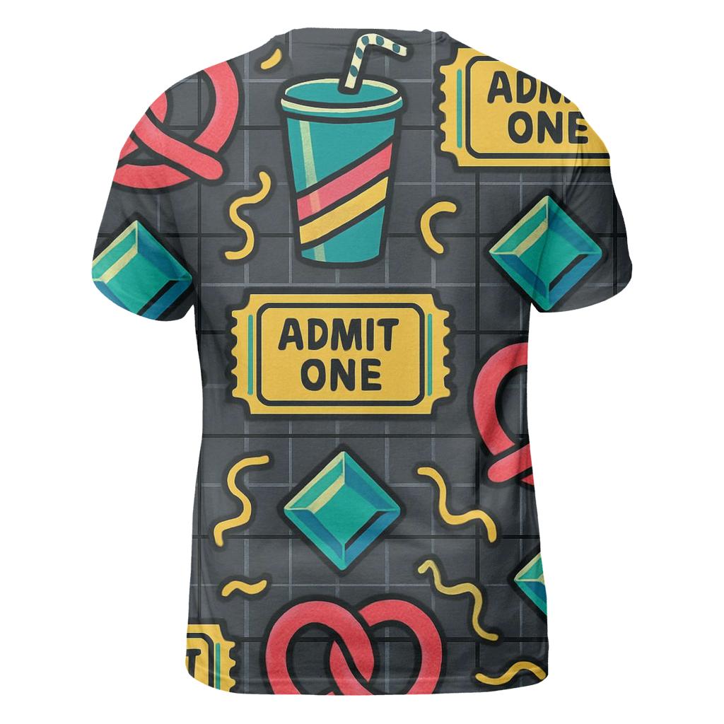 Mall Food Court Neon Pattern artistic all-over print tops