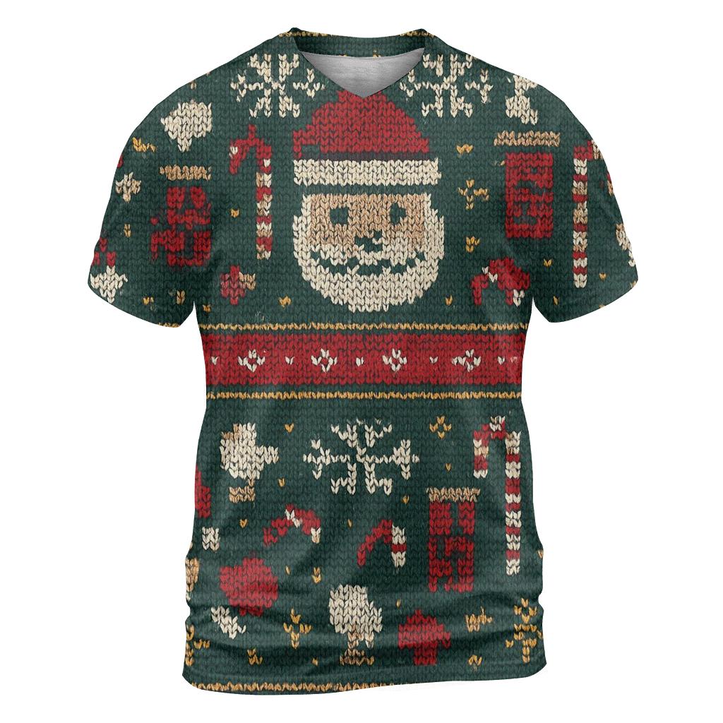 Santa Chimney Pixel Parade Design trendy printed shirt styles