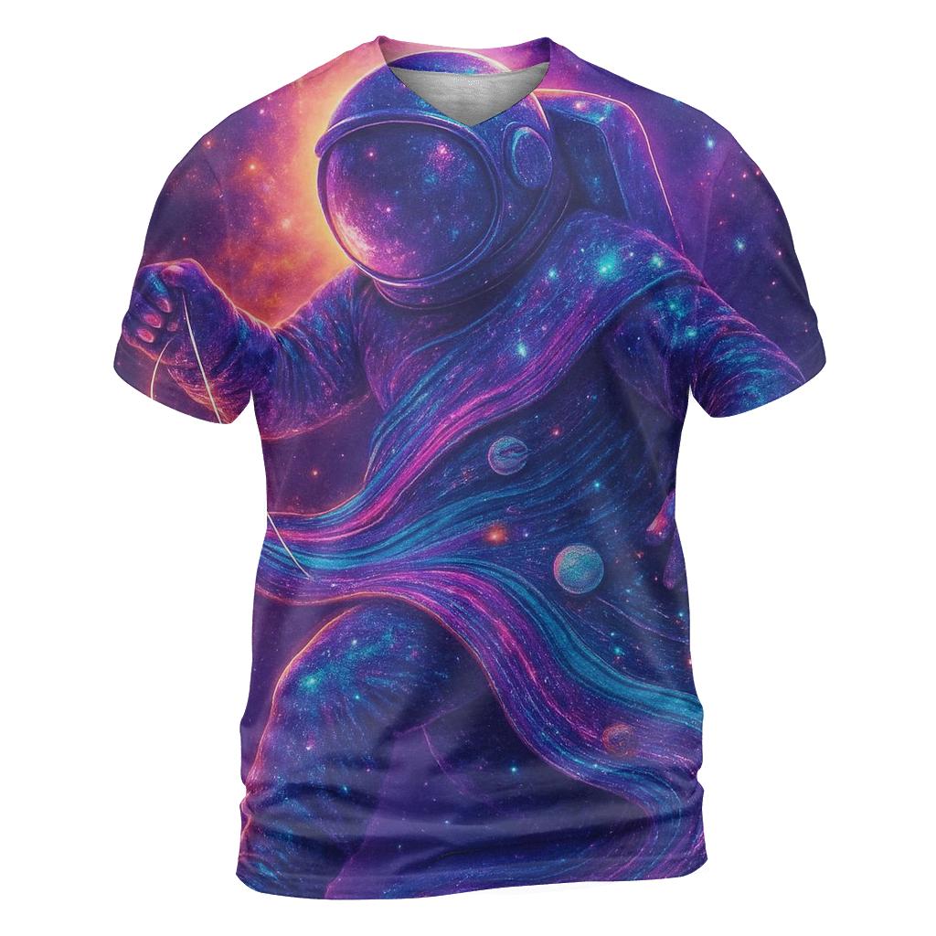 The Gravity Loom Nebula Weaver vibrant all-over design tees
