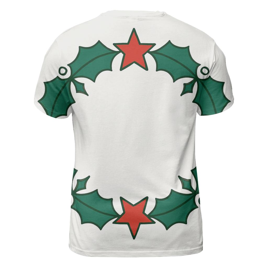 Holly Star Lattice Wreath statement graphic shirts
