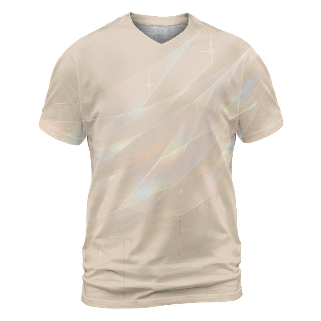 Champagne Prism Veil vibrant all-over design tees