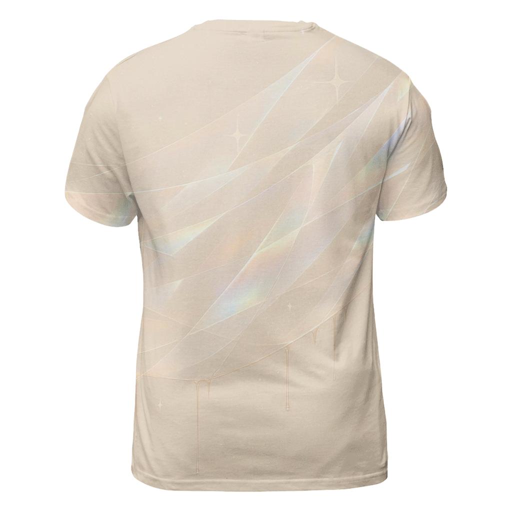Champagne Prism Veil vibrant all-over design tees