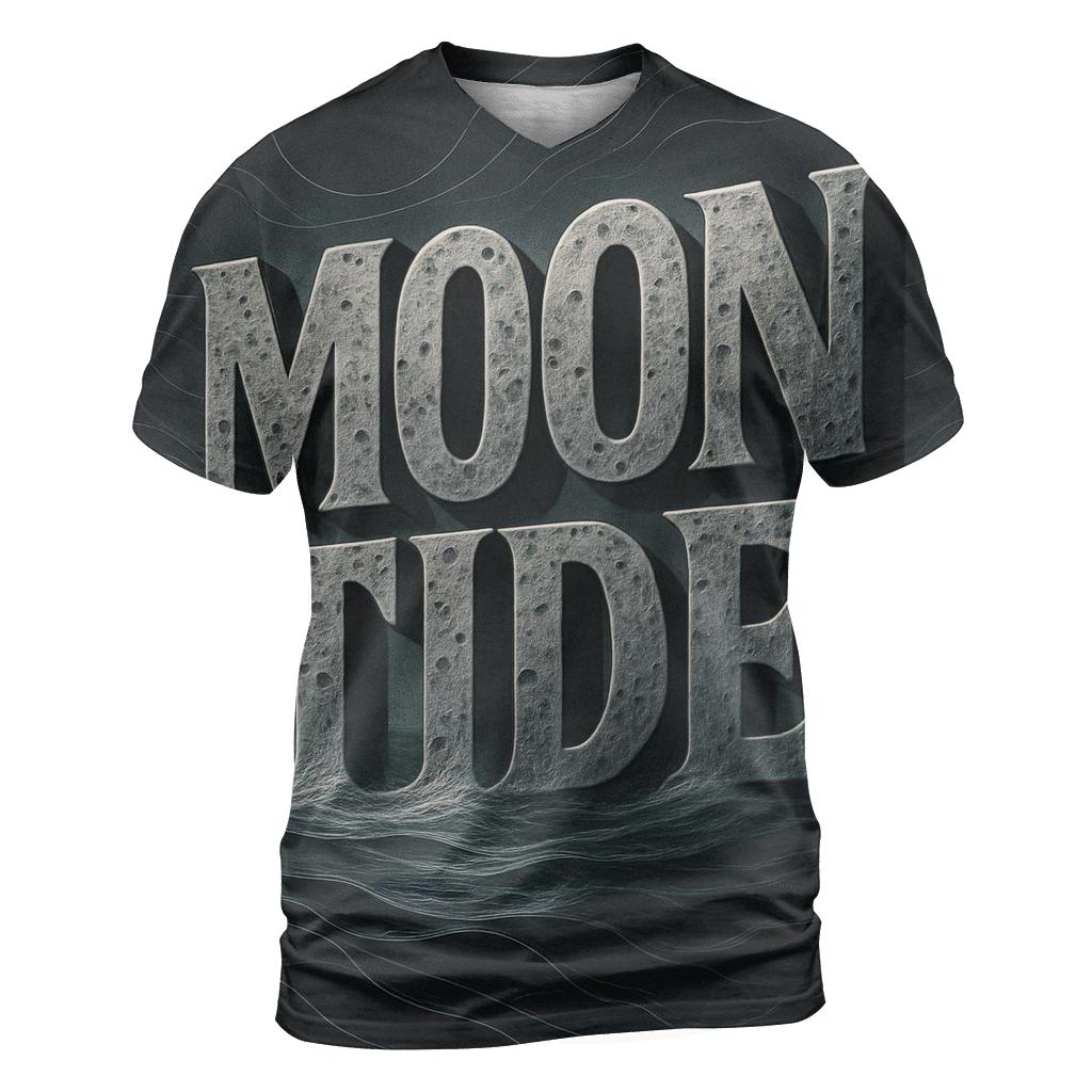 Lunar Tide Typography Poster personalized full print shirts