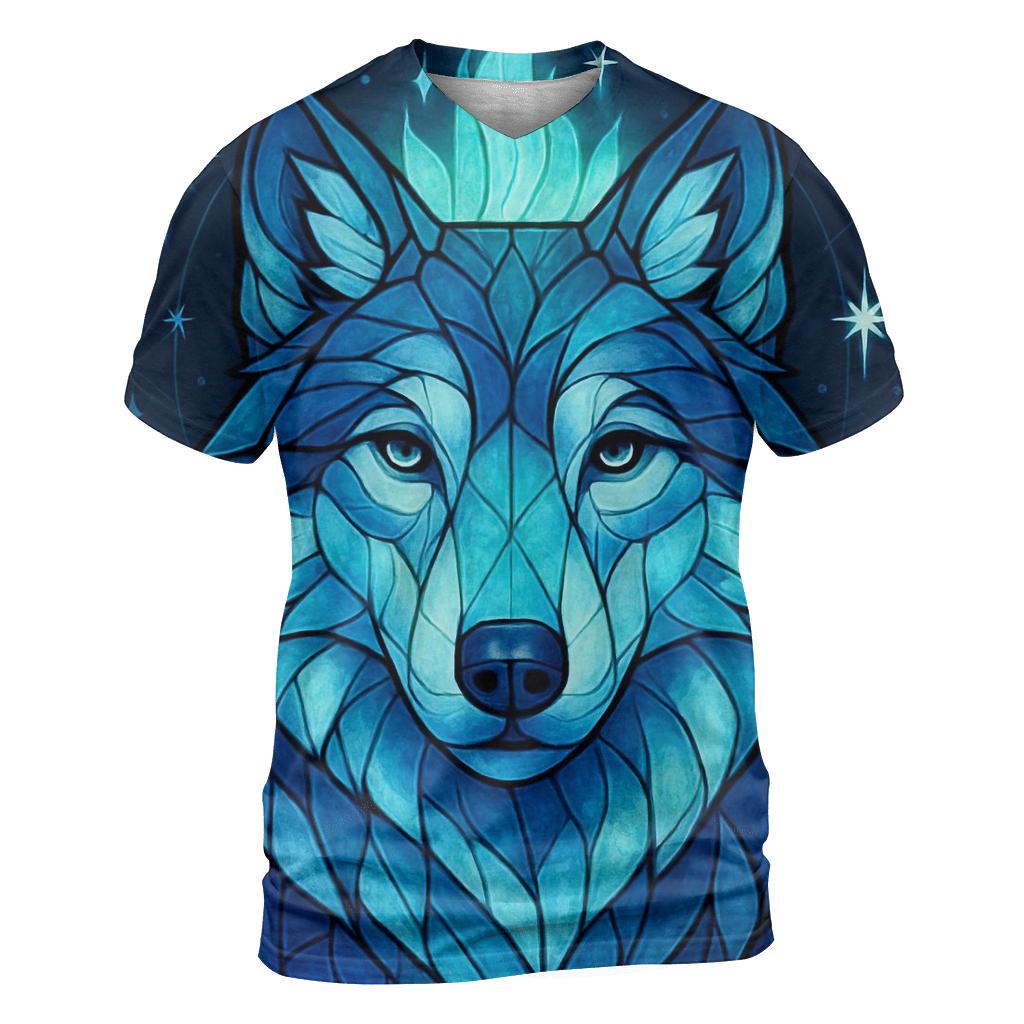 Aurora Glass Guardian Wolf unique graphic print tees