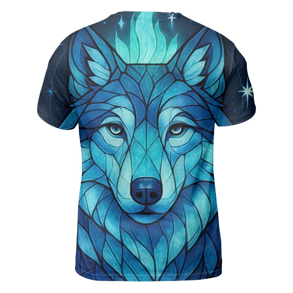 Aurora Glass Guardian Wolf unique graphic print tees