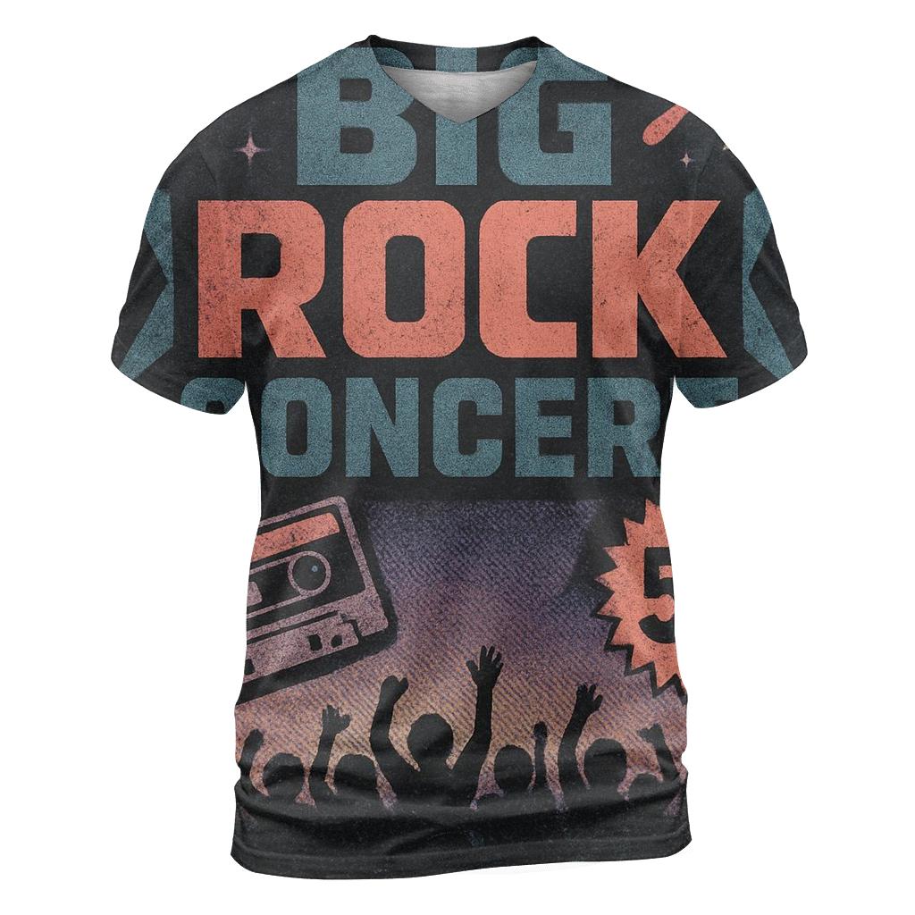 Distressed Meteor Night Concert Handbill vibrant all-over design tees