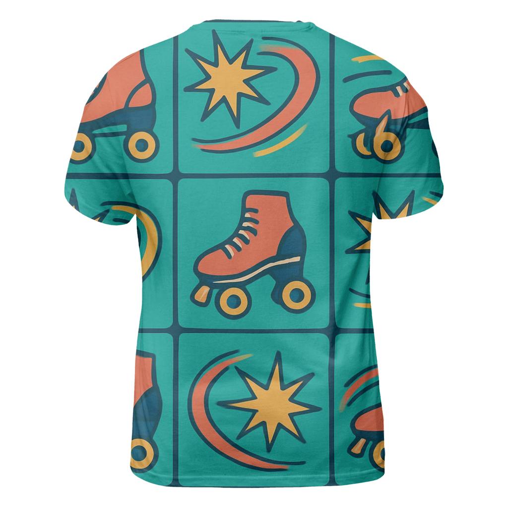 Roller Rink Starburst Grid artistic all-over print tops