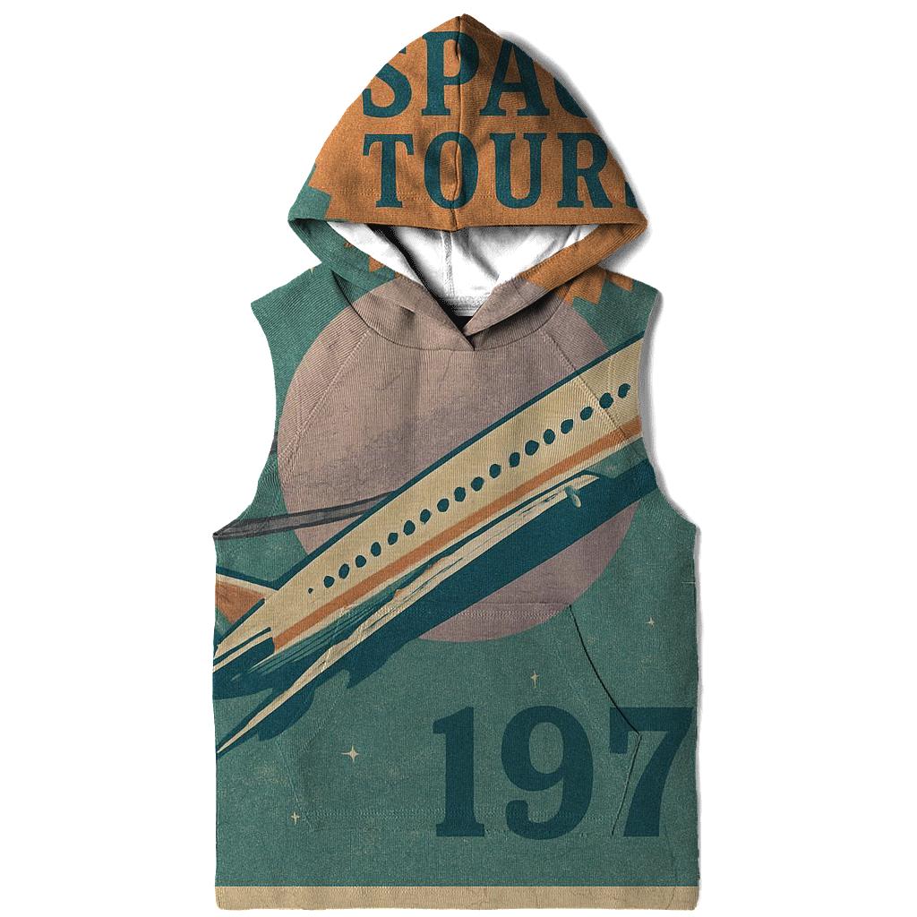 Faded Space Tourism Travel Poster embroidered hoodies