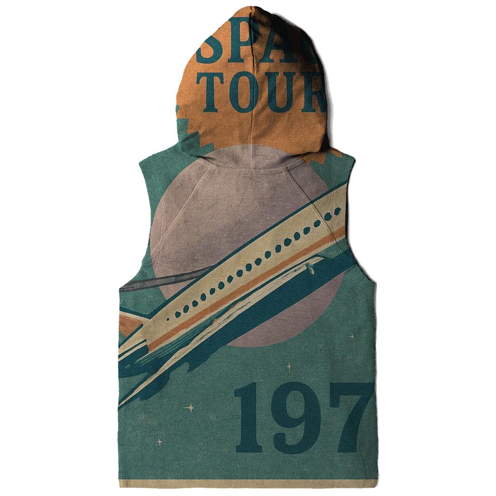 Faded Space Tourism Travel Poster embroidered hoodies