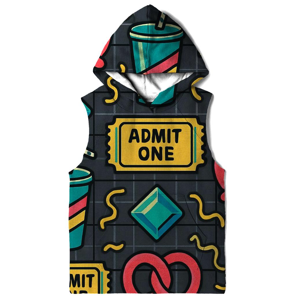 Mall Food Court Neon Pattern printed hoodies