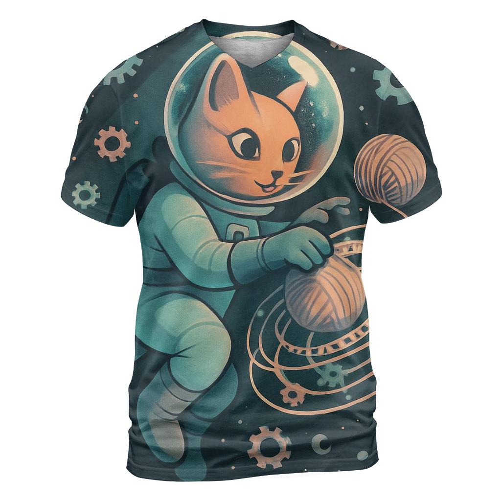 Clockwork Yarn Astronaut Cat personalized full print shirts