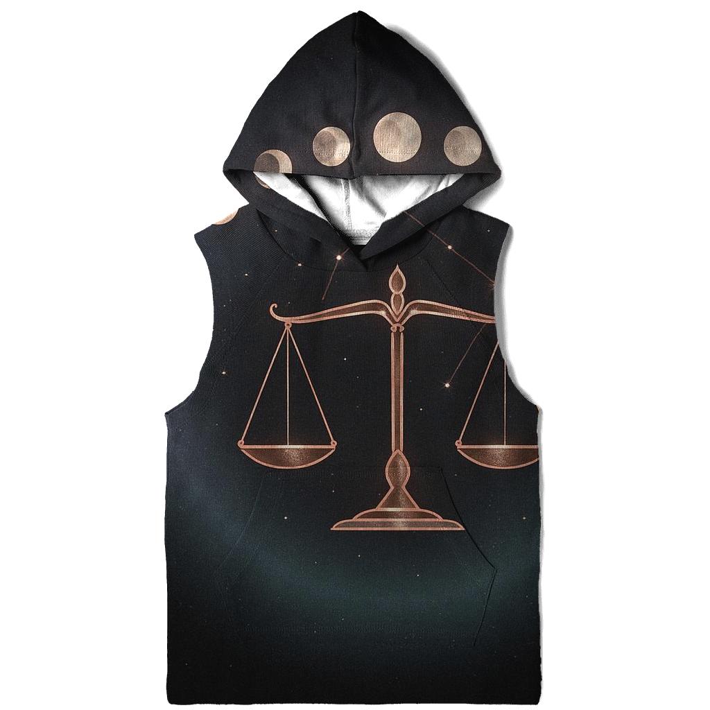 Libra Moon Phase Scales Constellation Emblem hoodie trends