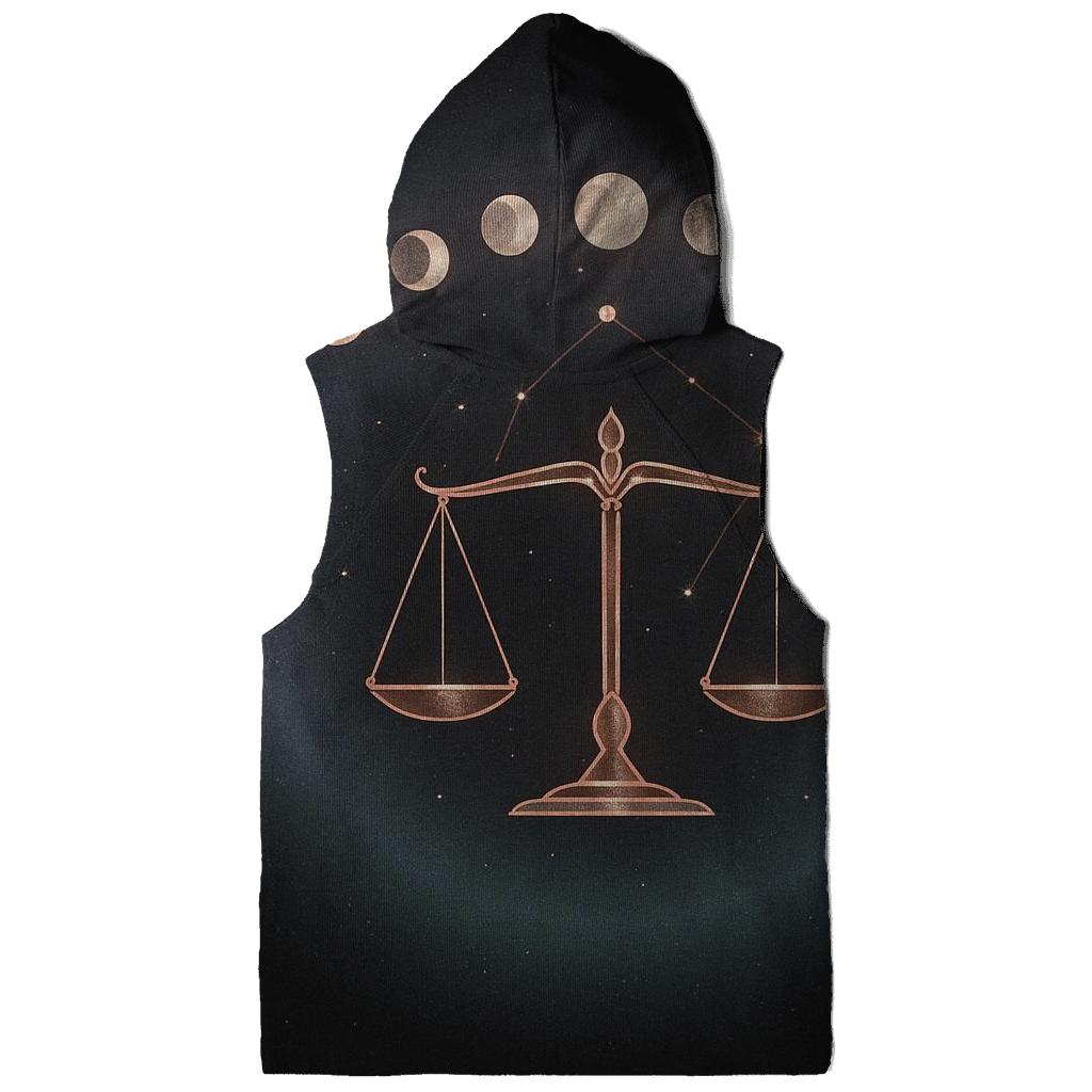 Libra Moon Phase Scales Constellation Emblem hoodie trends