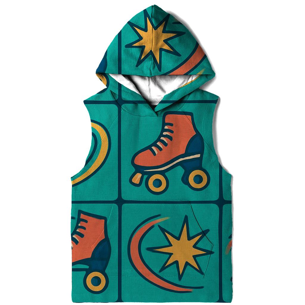 Roller Rink Starburst Grid zip-up hoodies